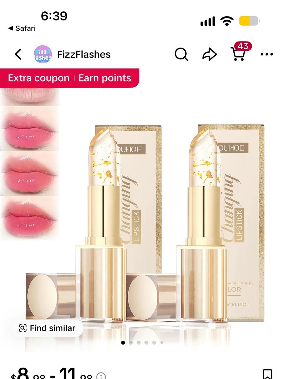 BNIB Two Ouhoe pH Color Adjusting Changing Lipstick